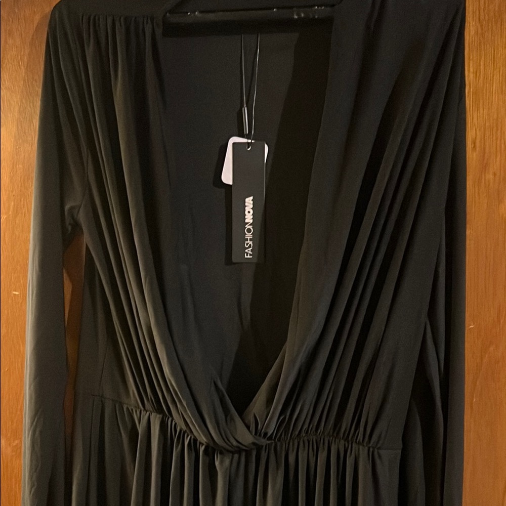 Chic Black Long Sleeve Dress